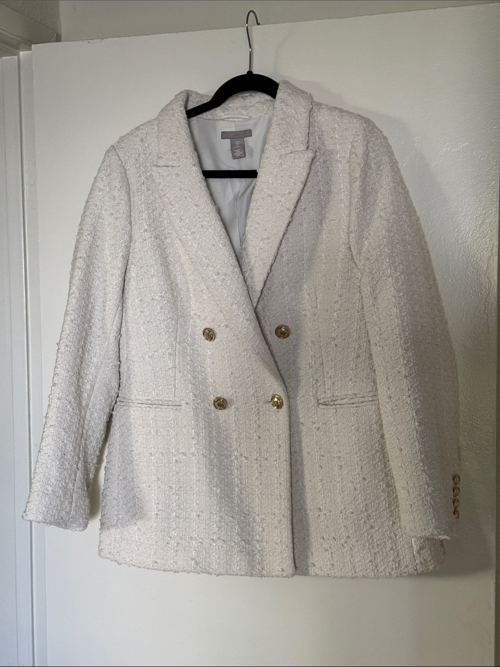 Lined H&M jacket- ivory color